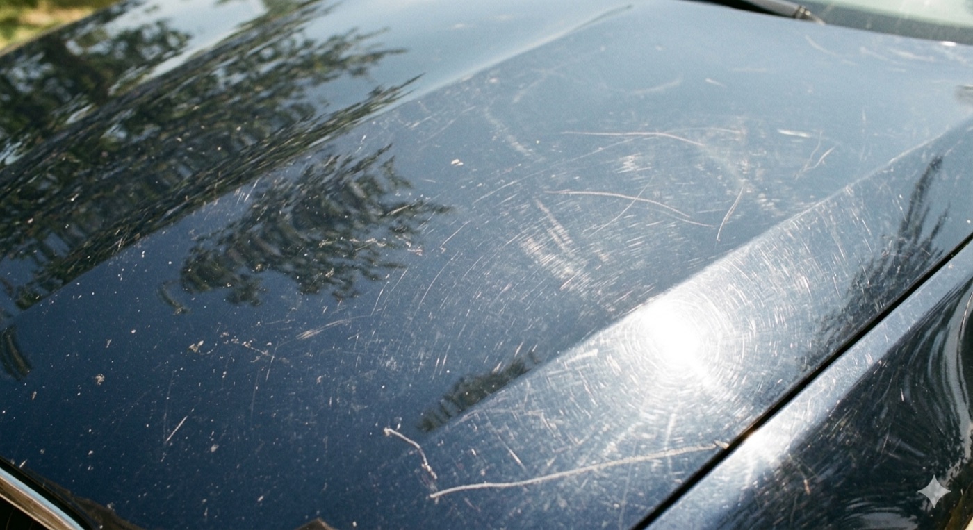 Paint before correction — dull and swirled